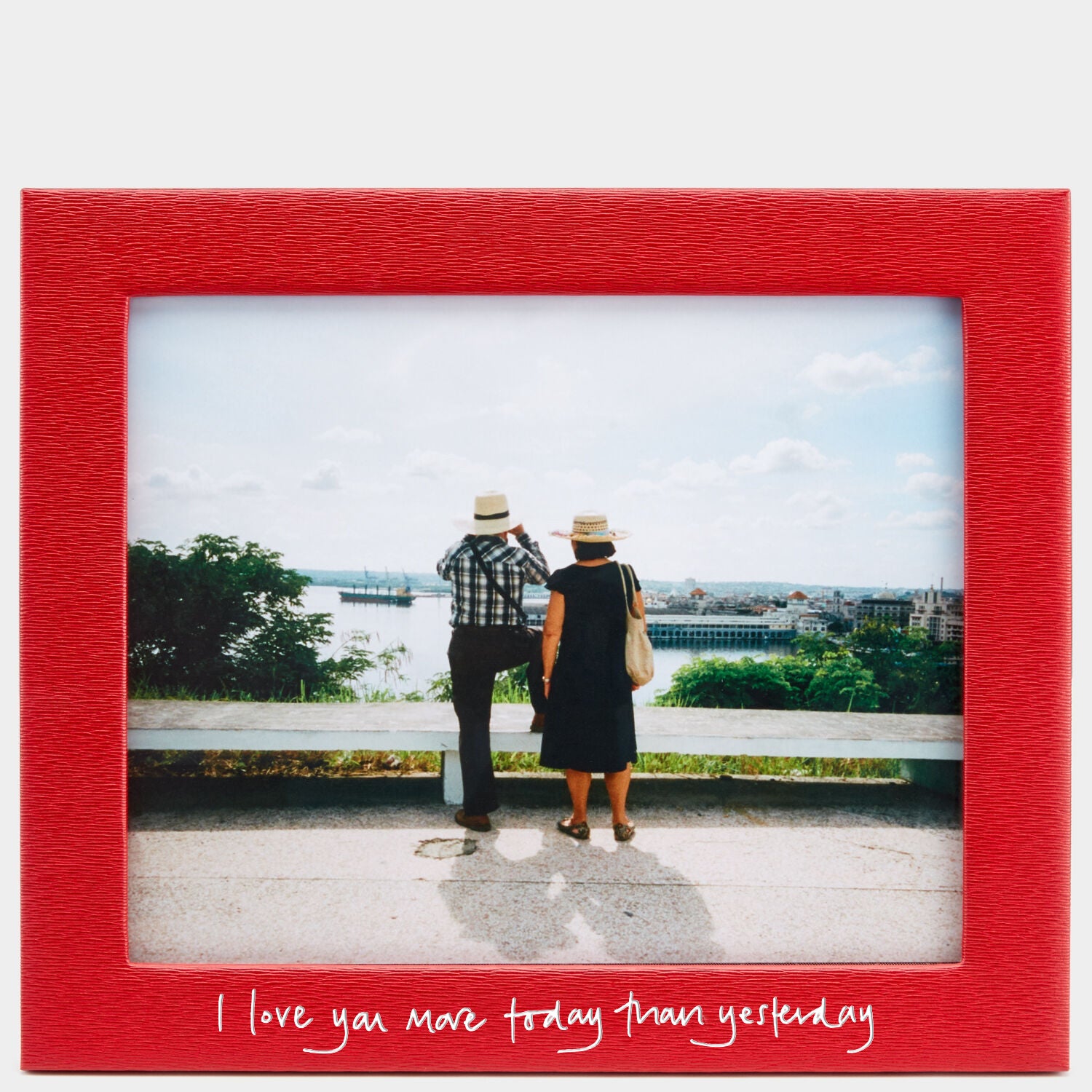 Bespoke Shaftesbury 8x10 Landscape Frame -

          
            London Grain in Red -
          

          Anya Hindmarch UK
