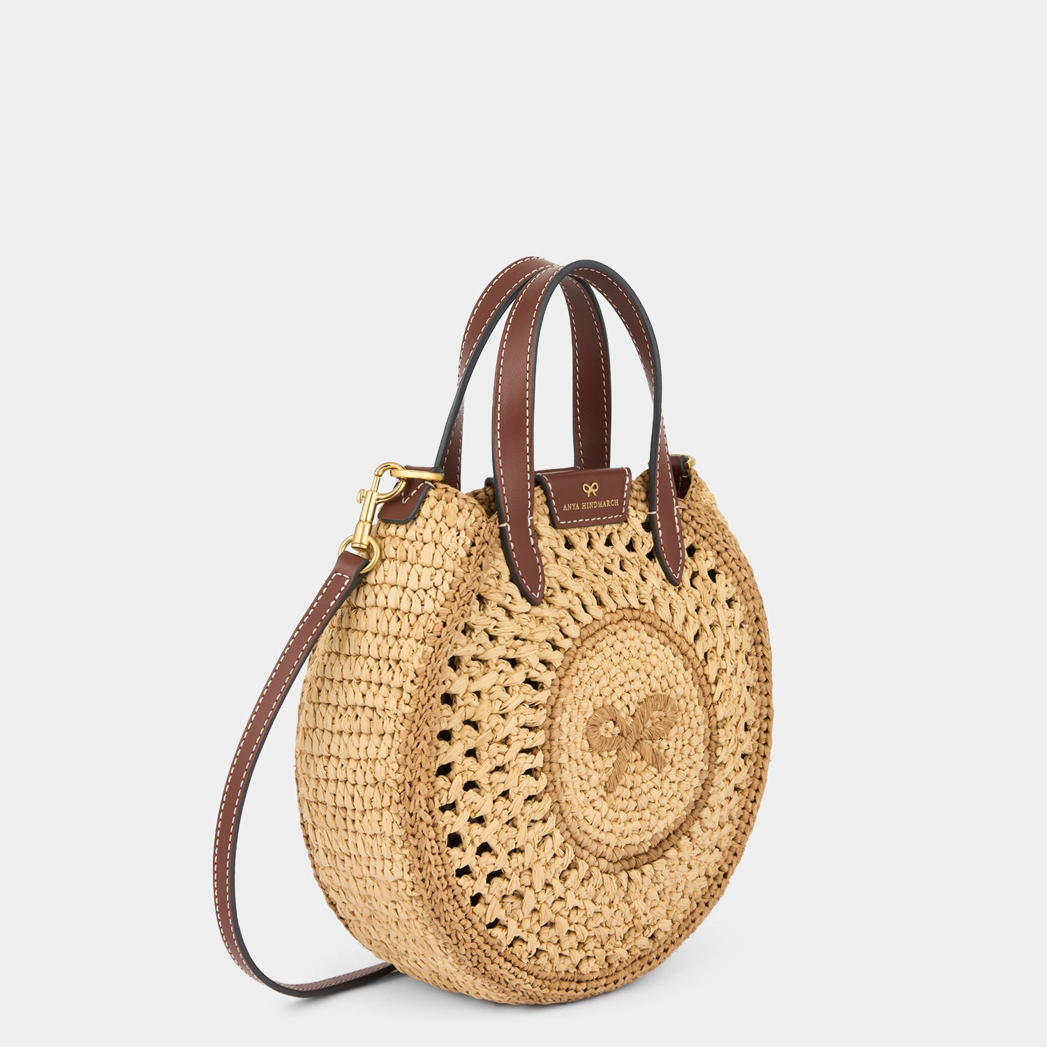 Raffia Small Round Bow Tote -

          
            Raffia in Natural -
          

          Anya Hindmarch UK
