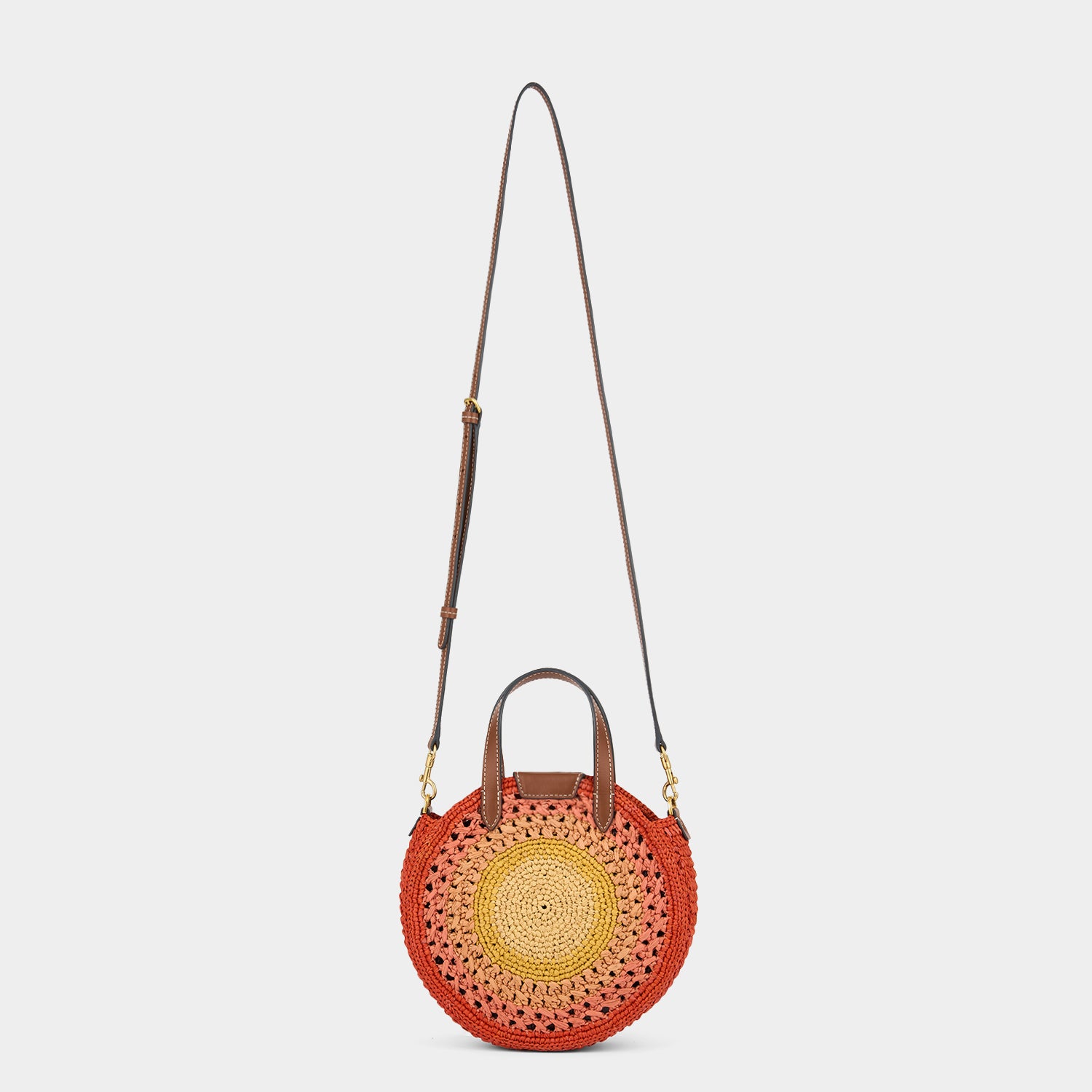 Raffia Small Round Bow Tote -

          
            Raffia in Orange/Multi -
          

          Anya Hindmarch UK
