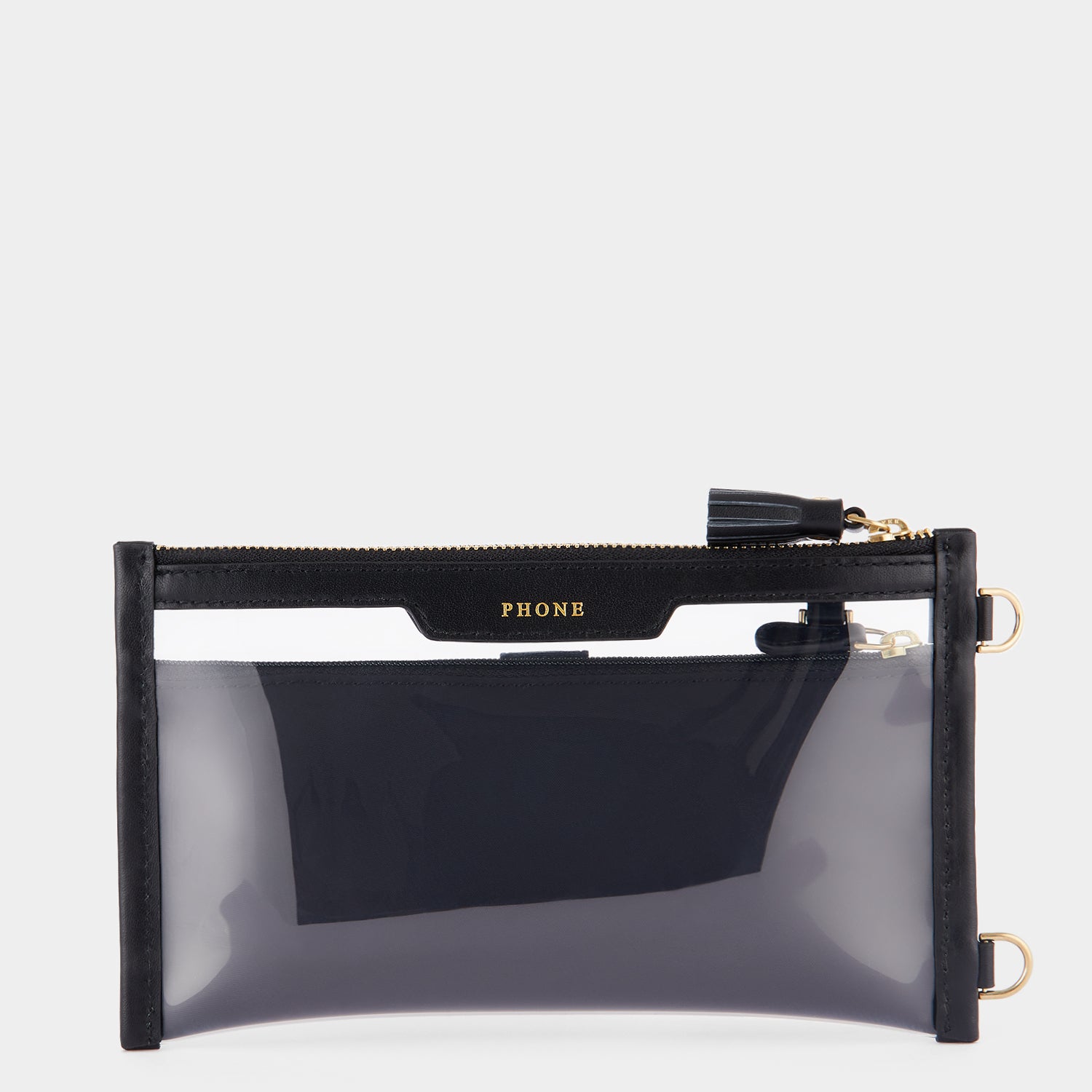 Anya Hindmarch Everything Leather-Trim Vinyl Pouch Bag
