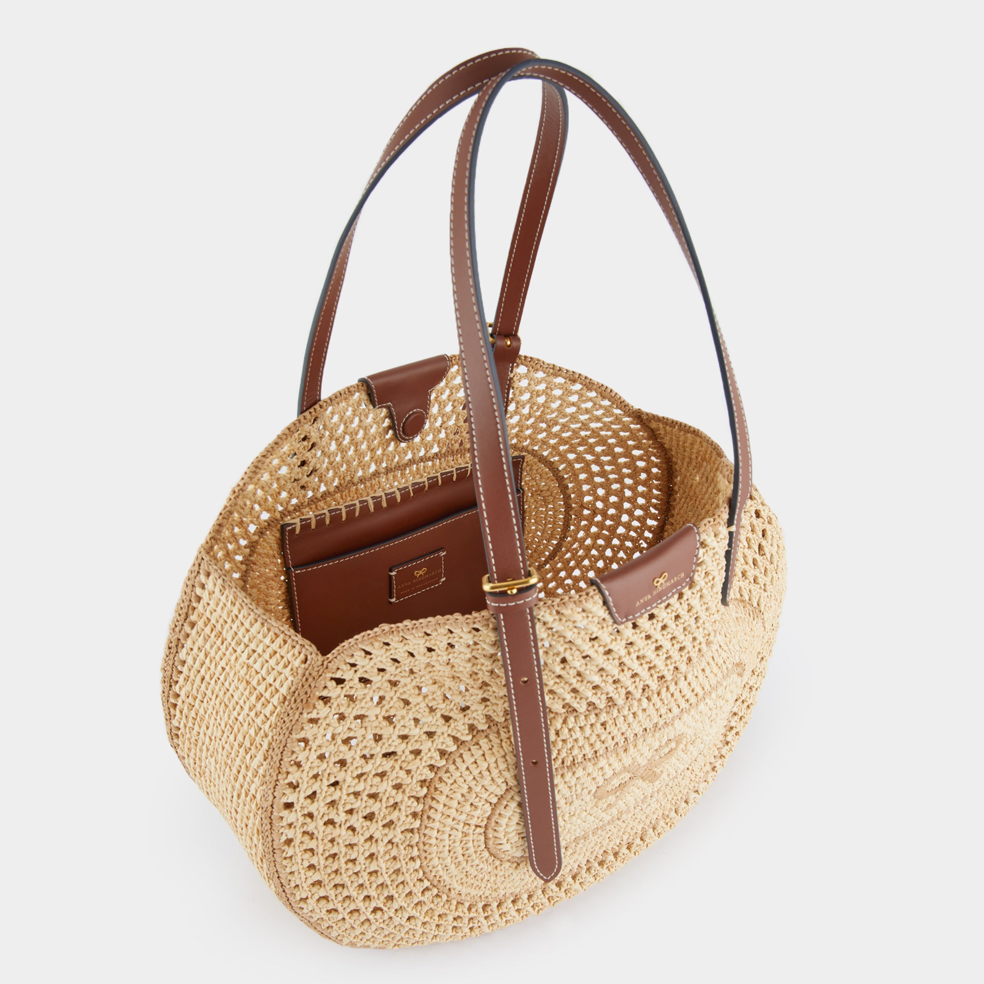 Raffia Bow Oval Tote Anya Hindmarch UK